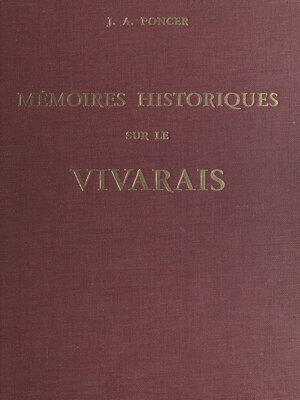 cover image of Mémoires historiques sur le Vivarais